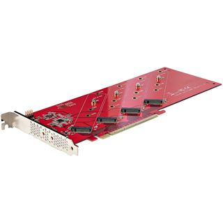 Startech Quad M.2 PCIe Adapterkarte PCI Express 4.0 x16 auf Vierfach