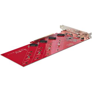 Startech Quad M.2 PCIe Adapterkarte PCI Express 4.0 x16 auf Vierfach