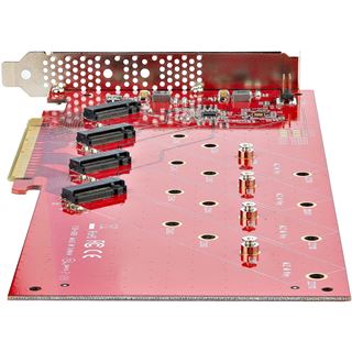 Startech Quad M.2 PCIe Adapterkarte PCI Express 4.0 x16 auf Vierfach