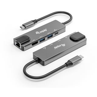 Equip Dock USB-C->HDMI,Gigabit LAN,2xUSB3.0,100WPD 0,25m