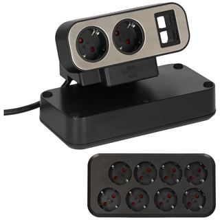 (&euro;18,08*/1m) 2.00m Brennenstuhl Strom Steckdosenleiste Schwarz