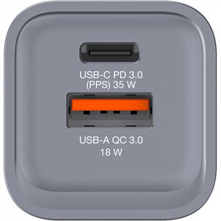 VERBATIM Ladeadapter, Universal, GNC-35, GaN, 35W, grau 1x USB-A QC,