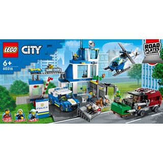 LEGO City 60316 Polizeistation mit Polizeiauto, Polizei-Spielzeug
