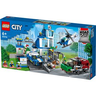 LEGO City 60316 Polizeistation mit Polizeiauto, Polizei-Spielzeug