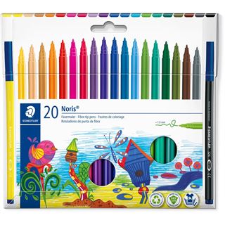 STAEDTLER Fasermaler Noris 20er-Set im Kartonetui 1mm retail