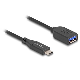 0.25m Delock USB 10 Gbps Kabel USB Type-C Stecker zu Typ-A Buchse
