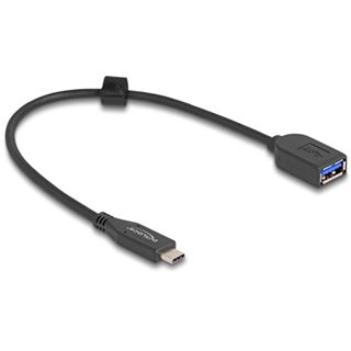 0.25m Delock USB 10 Gbps Kabel USB Type-C Stecker zu Typ-A Buchse