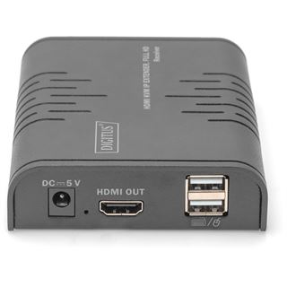 Digitus HDMI KVM IP Extender Receiver, Full HD 1,2m Kabel