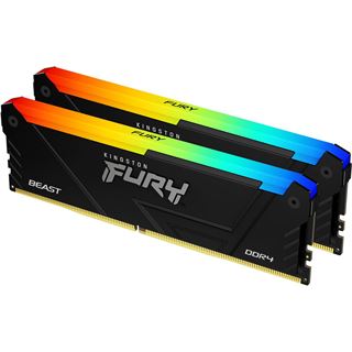 32GB Kingston FURY Beast RGB schwarz DDR4-2666 DIMM CL16 Dual Kit