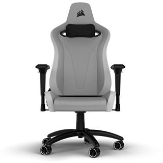 Corsair TC200 Fabric Gaming Chair - Standard Fit, Light Grey/White