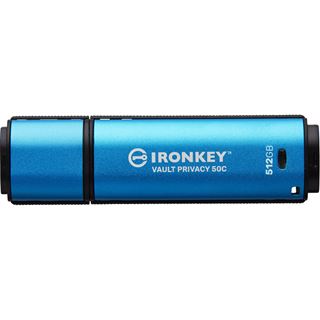 512GB KINGSTON USB-C IRONKEY VAULT 50C AES-256 ENCRYPTED FIPS 197