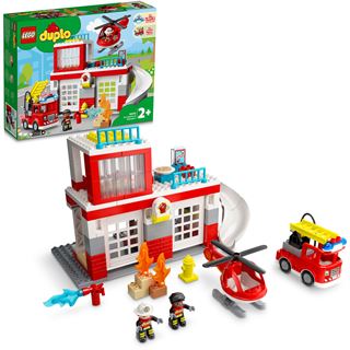 LEGO DUPLO 10970 Feuerwehrwache mit Hubschrauber, Feuerwehr-Spielzeug