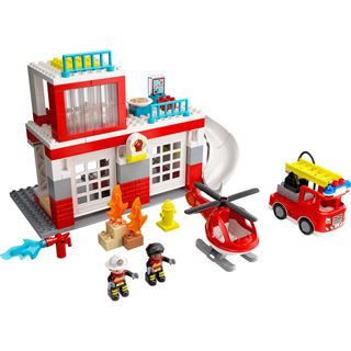 LEGO DUPLO 10970 Feuerwehrwache mit Hubschrauber, Feuerwehr-Spielzeug