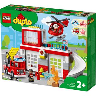 LEGO DUPLO 10970 Feuerwehrwache mit Hubschrauber, Feuerwehr-Spielzeug