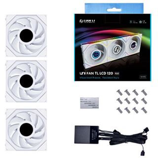 Lian Li Uni Fan TL LCD 120 RGB, 3er-Pack 120x124x28mm 0-1900 U/min 27