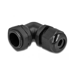 Delock Kabelverschraubung 90&deg; gewinkelt PG11 Schwarz
