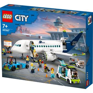 LEGO City 60367 Passagierflugzeug Set, großes Flugzeug-Modell