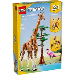 LEGO Creator 3in1 31150 Tiersafari, Set mit Löwe, Giraffe und