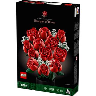 LEGO Botanicals 10328 Rosenstrau&szlig;, Kunstblumen als Zimmer-Deko