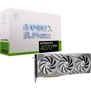 12GB MSI GeForce RTX 4070 SUPER Gaming X Slim White Aktiv PCIe 4.0