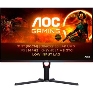32" (81,28cm) AOC AGON U32G3X/BK schwarz/rot 3840x2160