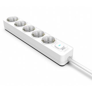 (€7,96*/1m) 1.50m Cian Technology Steckdosenleiste Weiß 5