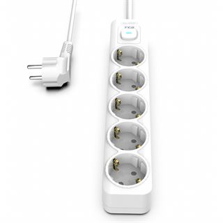 (€7,96*/1m) 1.50m Cian Technology Steckdosenleiste Weiß 5