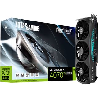 16GB ZOTAC GeForce RTX 4070 Ti SUPER Trinity Black Edition Aktiv PCIe