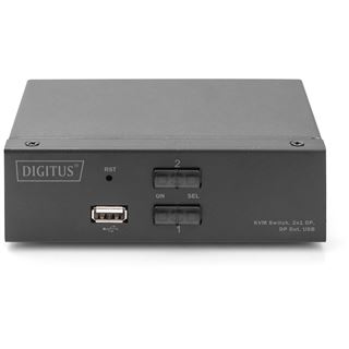Digitus KVM Switch, 4K60HZ, 2x1 DP in, 1x DP USB out