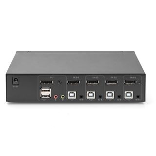 Digitus KVM Switch, 4K60HZ, 4x1 DP in, 1x DP USB out