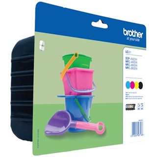 Brother LC221 Value Pack - 4er-Pack - Schwarz, Gelb, Cyan, Magenta -