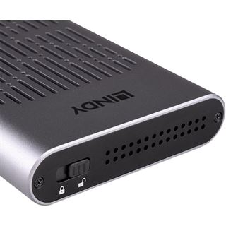 LINDY USB 3.2 Dual M.2 NVMe SSD Geh&auml;use mit Clone-