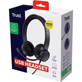 TRUST AYDA STEREO USB ENC HEADSET 25089 Kabel schwarz On-Ear
