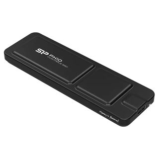 512GB Silicon Power Portable-Stick-SSD USB 3.2 PX10 Black