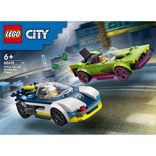 LEGO City 60415 Verfolgungsjagd mit Polizeiauto und Muscle Car,