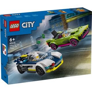 LEGO City 60415 Verfolgungsjagd mit Polizeiauto und Muscle Car,