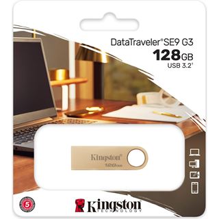 128 GB Kingston DataTraveler SE9 G3 gold USB 3.2 Gen 1
