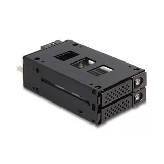 DELOCK Slim Bay Wechselrahmen fur 2 x 6,35cm 2,5Zoll U.2 NVMe SSD mit