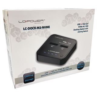 LC-Power LC-DOCK-M2-NVME für 2x NVMe-M.2-SSD Dockingstation