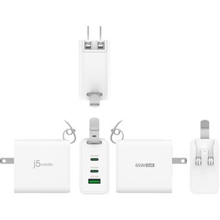 J5CREATE 65W GAN USB-C 3-PORT TRAVELER