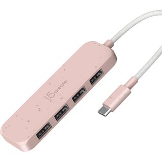 J5CREATE ECO-FRIENDLY USB-C TO 4-PORT TYPE-A GEN 2 HUB JHC341ER-N