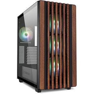 Sharkoon Rebel C70G RGB Midi Tower schwarz/braun