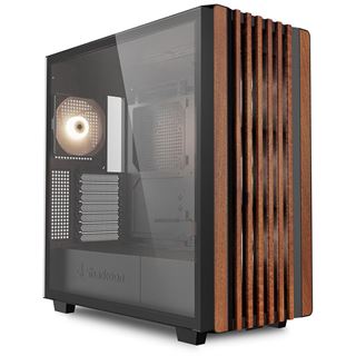Sharkoon Rebel C70G RGB Midi Tower schwarz/braun