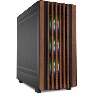 Sharkoon Rebel C70M RGB Midi Tower schwarz/braun