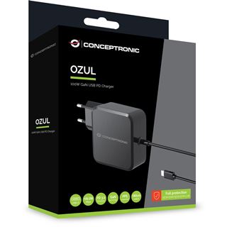 Conceptronic Ladegerät 1Port 100W, GaN USB-C Desk PD sw