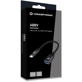 Conceptronic Adapter USB-C -> USB-A 3.0 OTG 10Gb/s schwarz