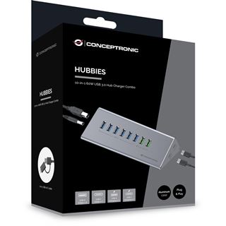 Conceptronic USB Hub -> 8x USB-A 60W,2x USB-C 3.0 m.N. si