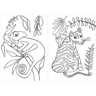 Pelikan Upcycling Bastelbuch mit Sticker, Dschungel A4