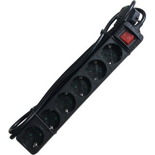(&euro;5,87*/1m) 1.50m Mcab Stromkabel Steckdosenleiste Schwarz 6