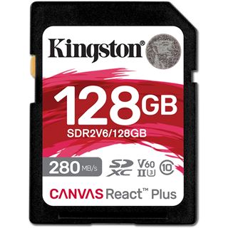 128GB Kingston Canvas React Plus for Full HD/4K